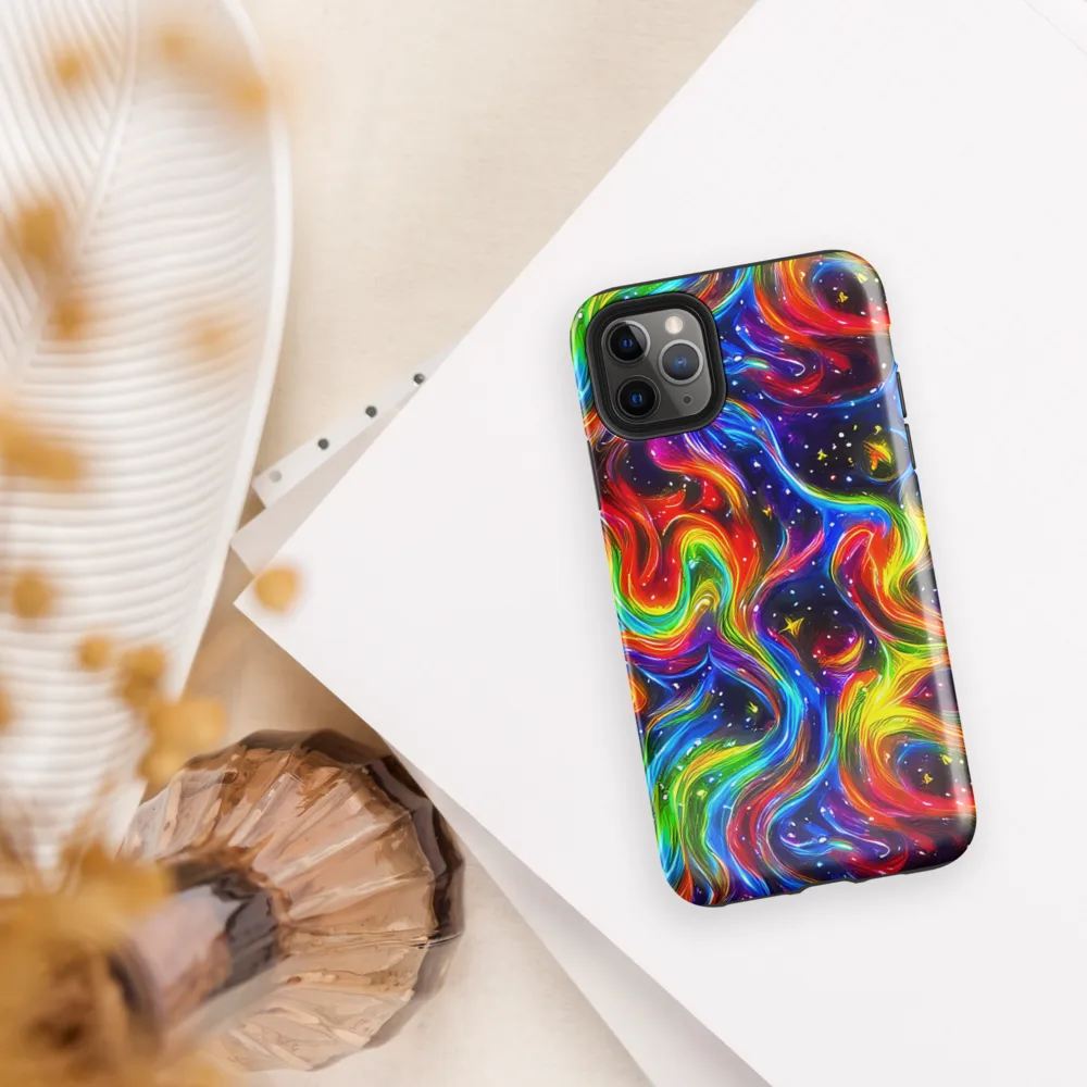 Rainbow Eclipse on Tough Case for iPhone® — Front