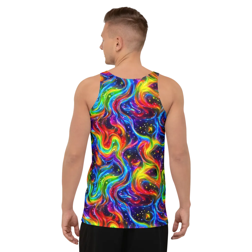 Rainbow Eclipse on Men's Tank Top — Back