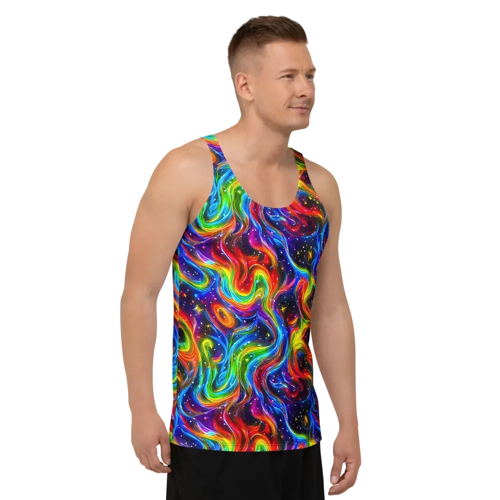 Rainbow Eclipse on Men's Tank Top — Right Front