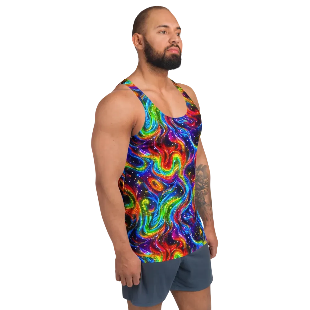 Rainbow Eclipse on Men's Tank Top — Right Front