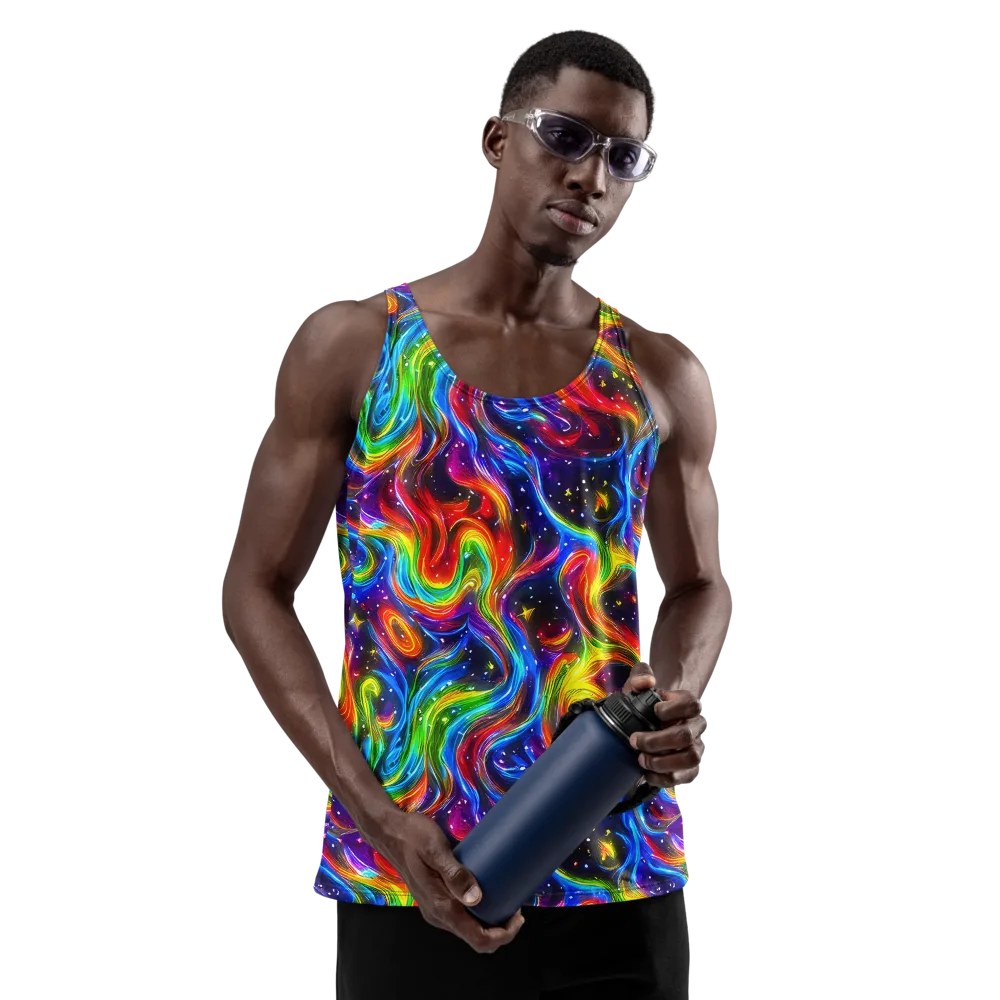 Rainbow Eclipse on Men's Tank Top — Front