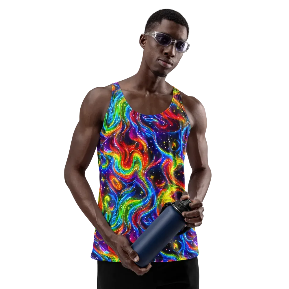 Rainbow Eclipse on Men's Tank Top — Front