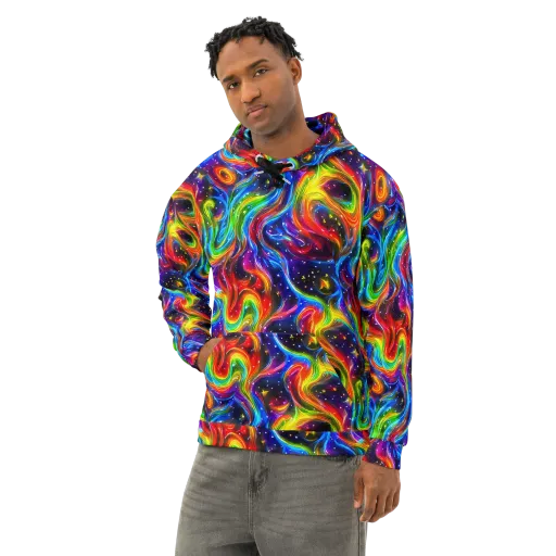 Rainbow Eclipse on a Cotton Hoodie