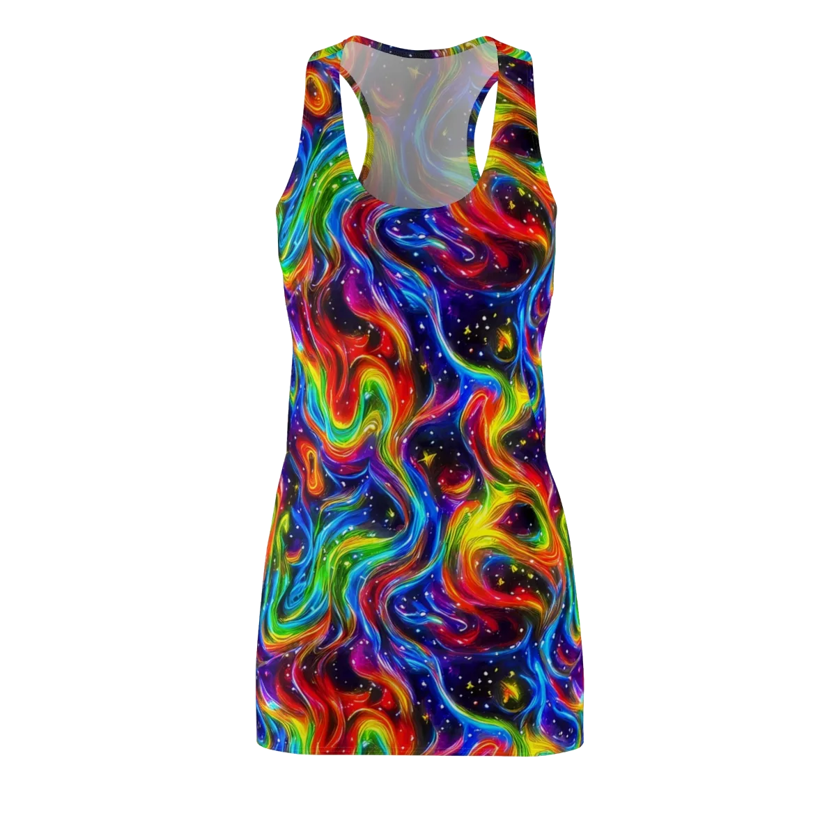 Rainbow Eclipse on Racerback Dress — Front