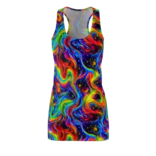 Rainbow Eclipse on a Racerback Dress
