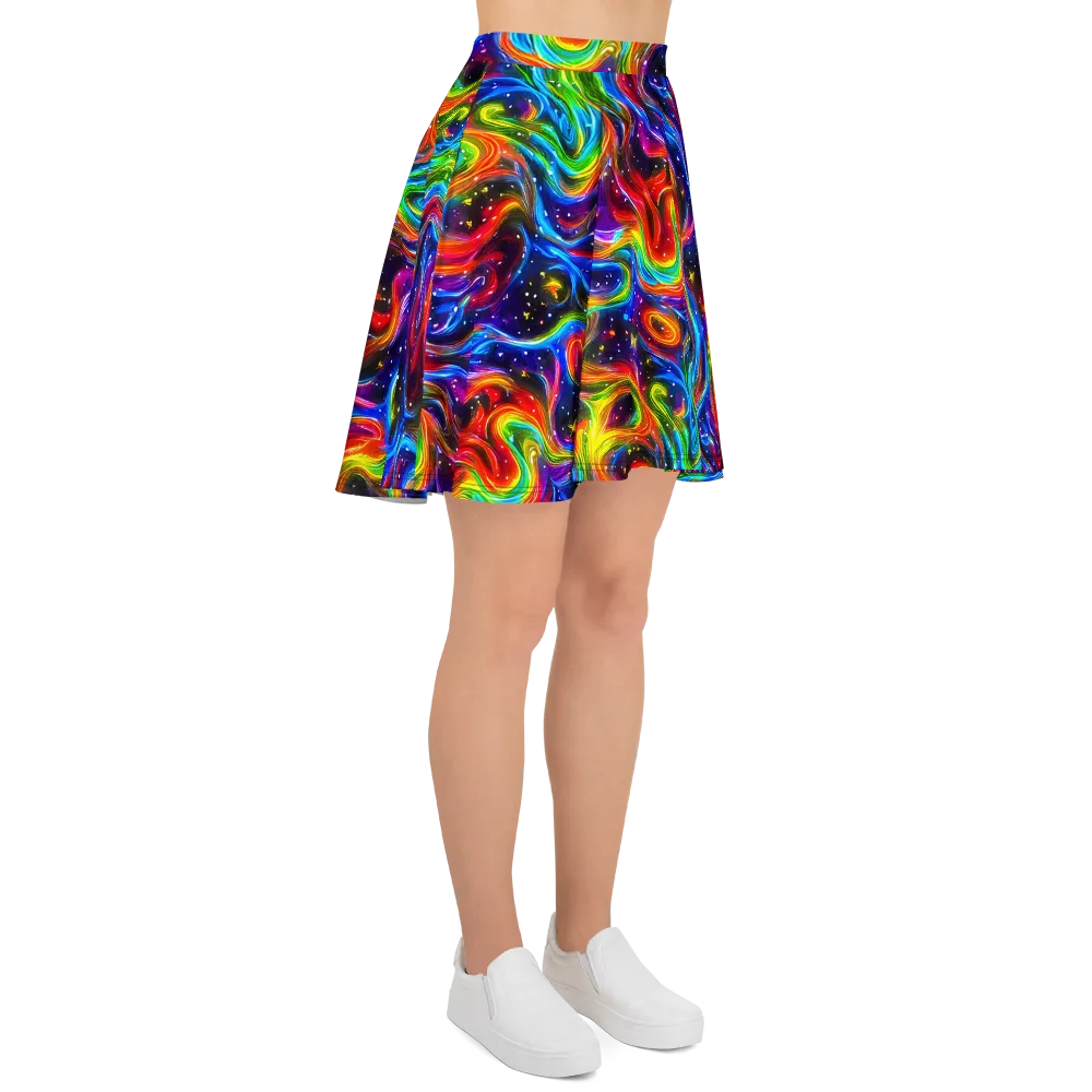 Rainbow Eclipse on Skater Skirt — Right