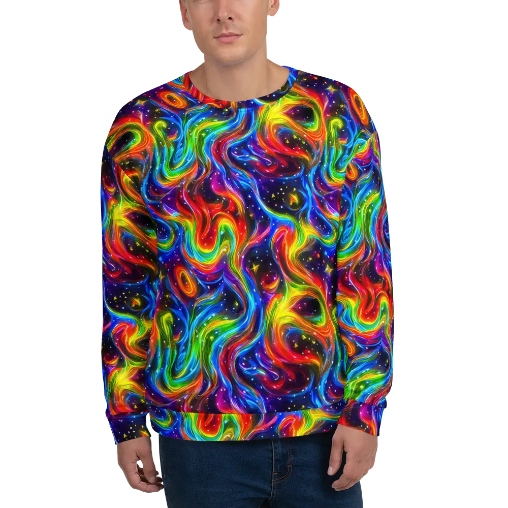Rainbow Eclipse on Sweatshirt — Front