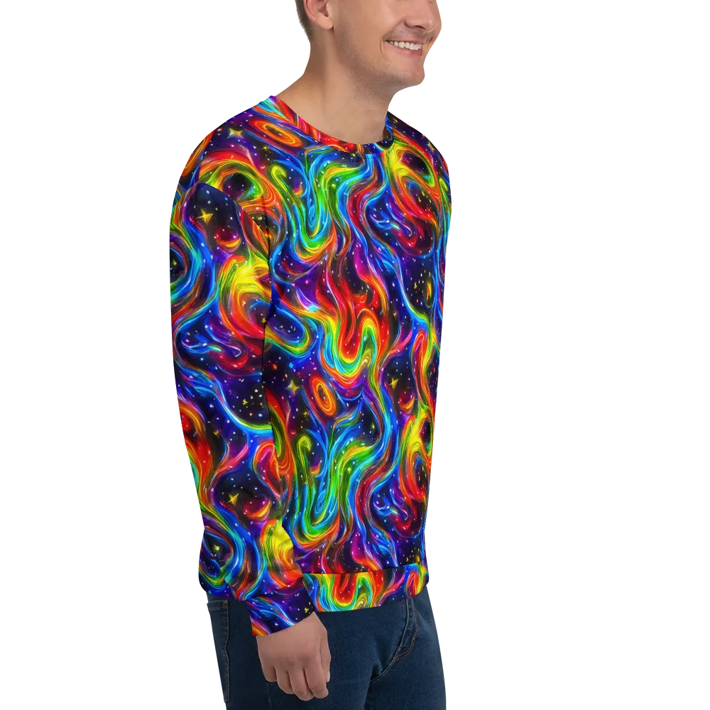 Rainbow Eclipse on Sweatshirt — Right Front