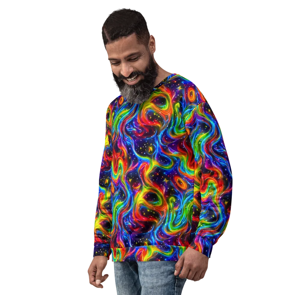 Rainbow Eclipse on Sweatshirt — Left Front