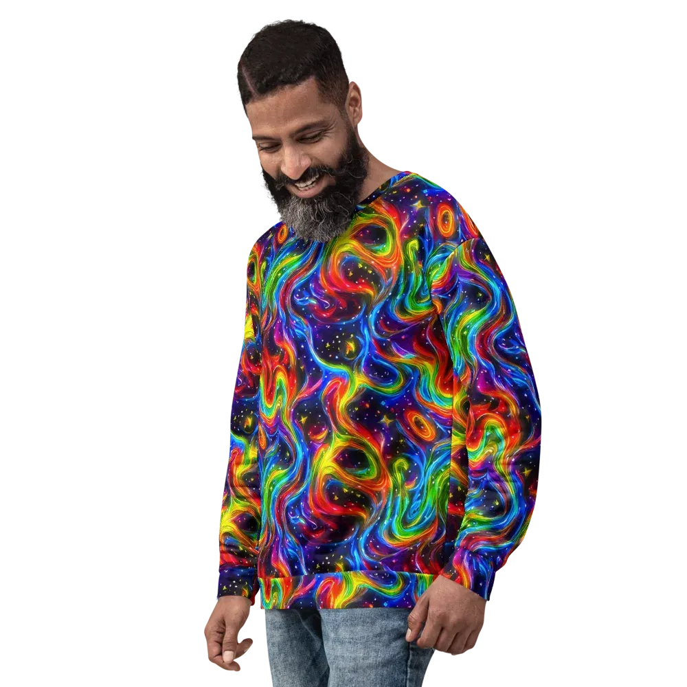 Rainbow Eclipse on Sweatshirt — Left Front