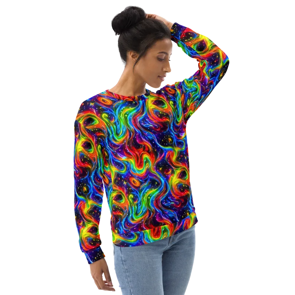 Rainbow Eclipse on Sweatshirt — Right Front