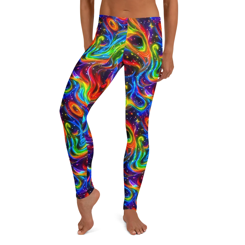 Rainbow Eclipse on Leggings — Front