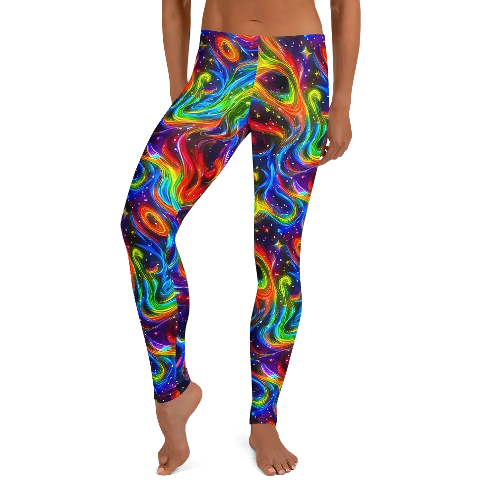 Rainbow Eclipse on Leggings — Front