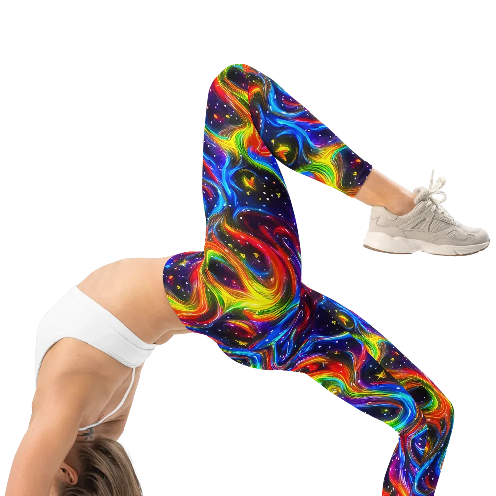 Rainbow Eclipse on Leggings — Right
