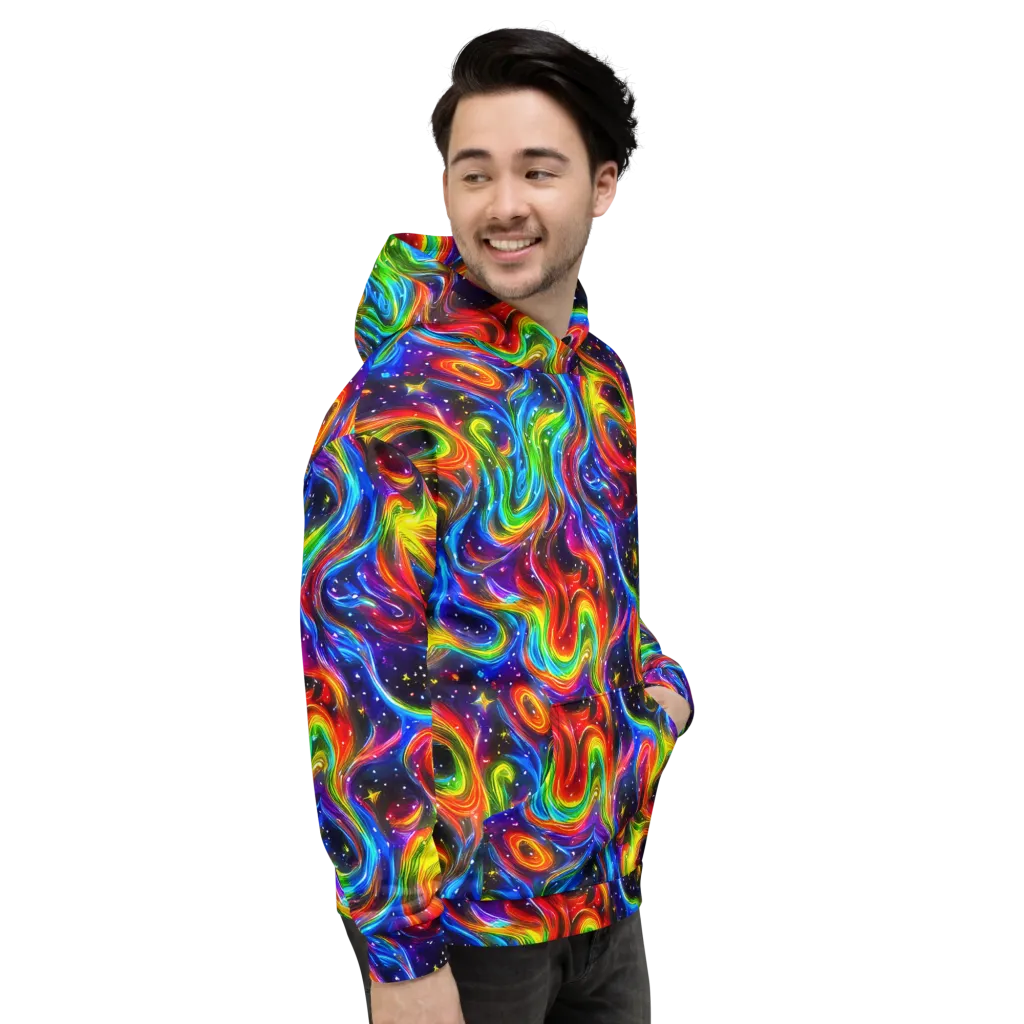 Rainbow Eclipse on Hoodie — Right