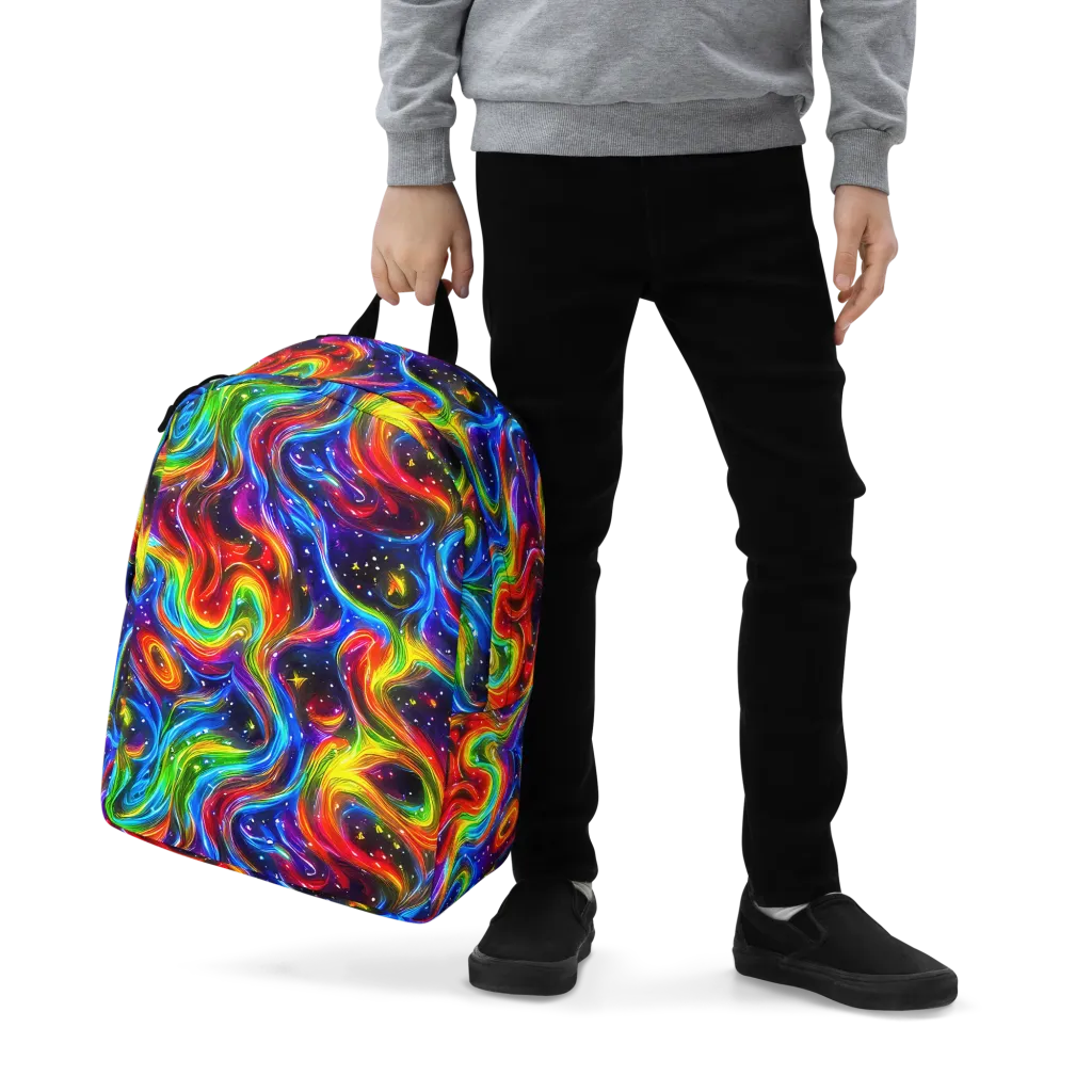 Rainbow Eclipse on Minimalist Backpack — Zoomed-in