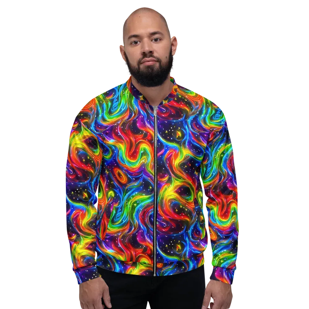 Rainbow Eclipse on Bomber Jacket — Front