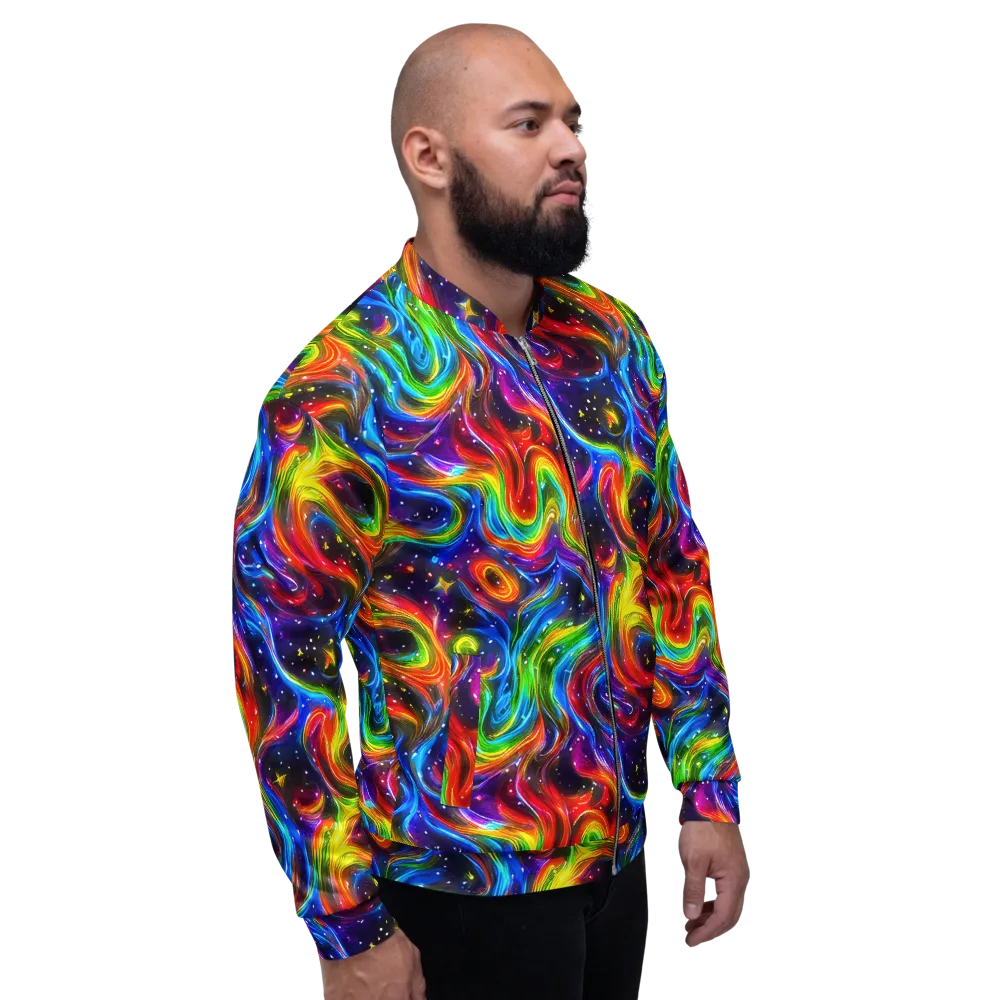 Rainbow Eclipse on Bomber Jacket — Right
