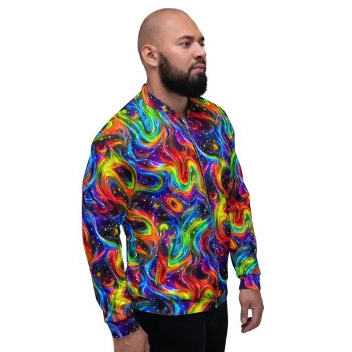 Rainbow Eclipse on a Bomber Jacket