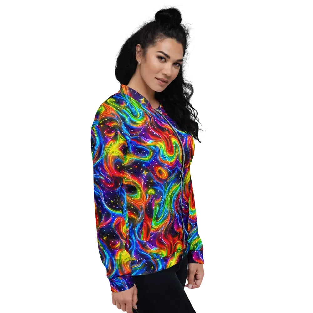 Rainbow Eclipse on Bomber Jacket — Right