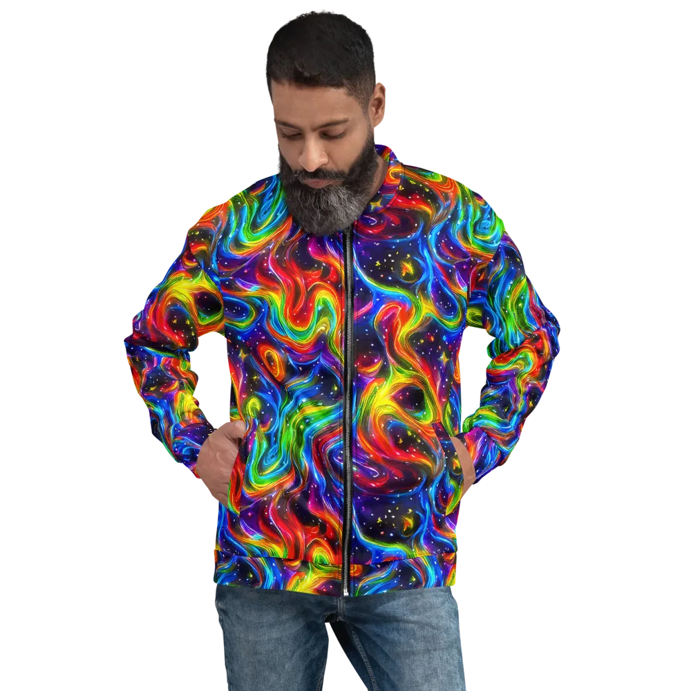 Rainbow Eclipse on Bomber Jacket — Front