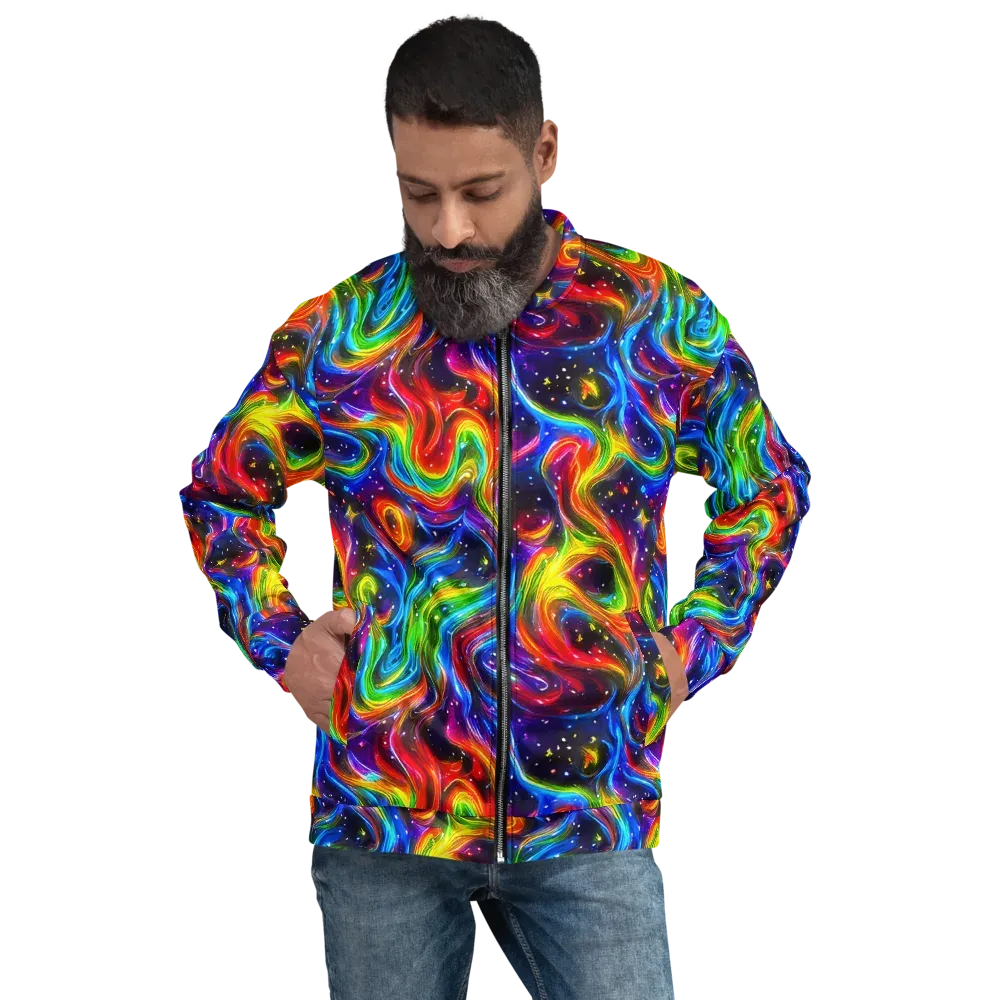 Rainbow Eclipse on Bomber Jacket — Front