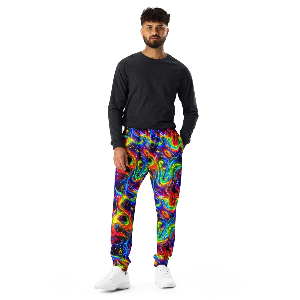 Rainbow Eclipse on Men's Joggers — Front