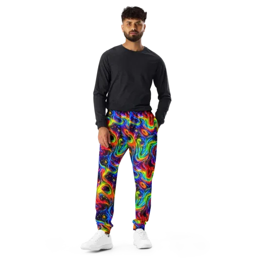 Rainbow Eclipse on a Men's Joggers