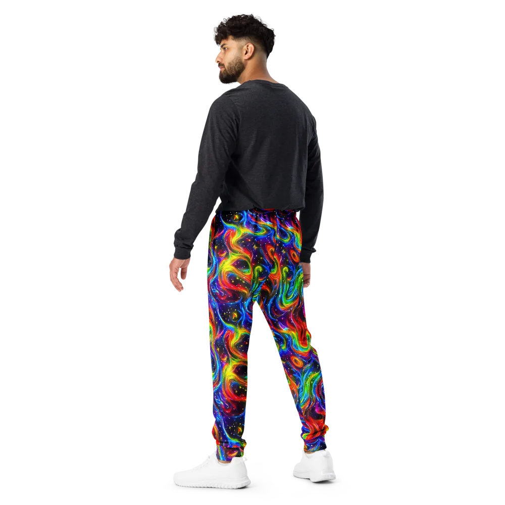 Rainbow Eclipse on Men's Joggers — Back