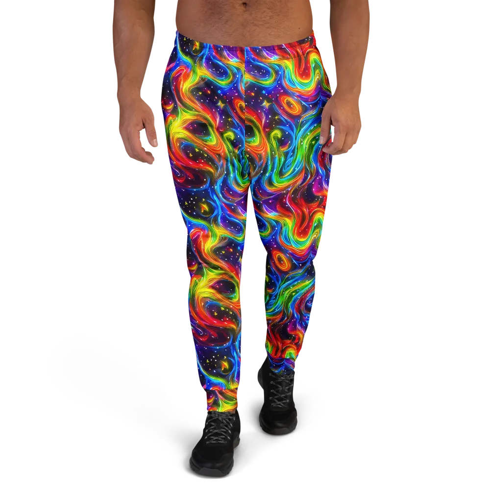 Rainbow Eclipse on Men's Joggers — Front