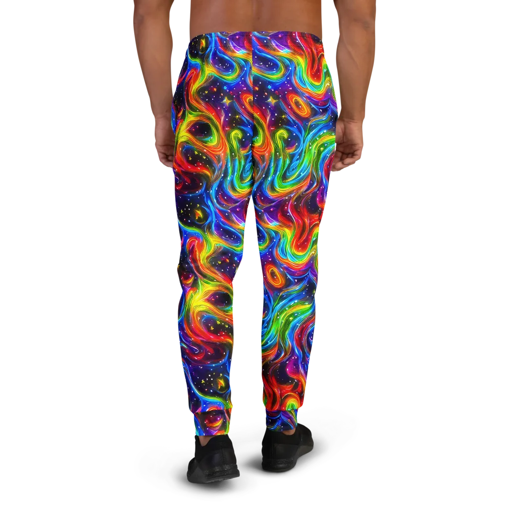 Rainbow Eclipse on Men's Joggers — Back