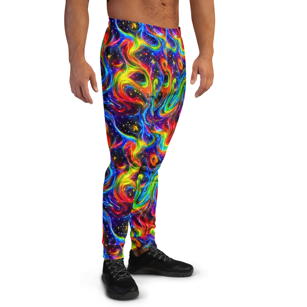Rainbow Eclipse on Men's Joggers — Right