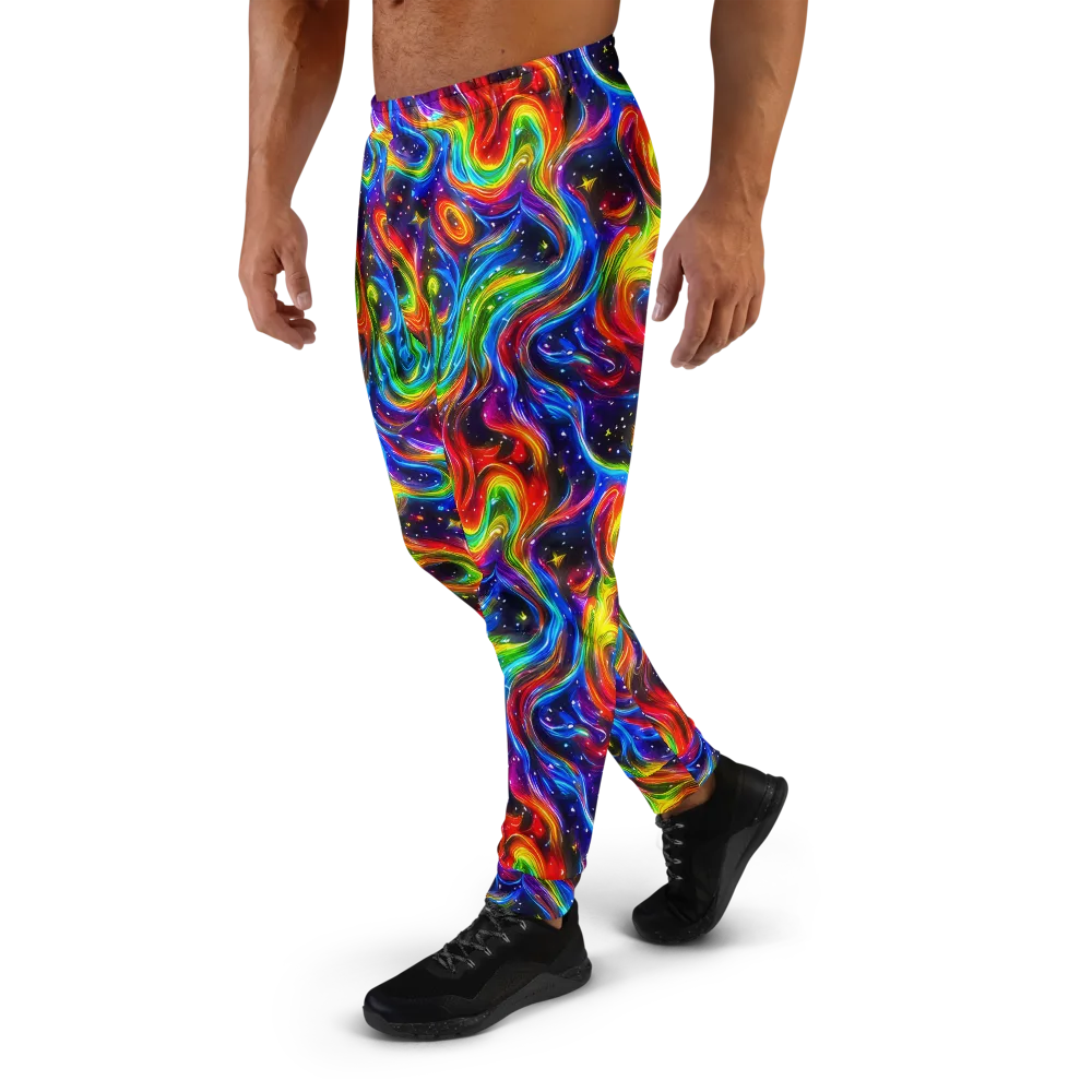 Rainbow Eclipse on Men's Joggers — Left