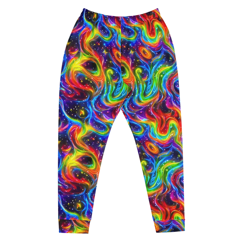 Rainbow Eclipse on Men's Joggers — Front