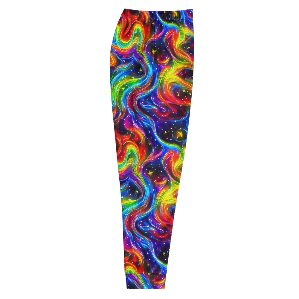 Rainbow Eclipse on Men's Joggers — Right