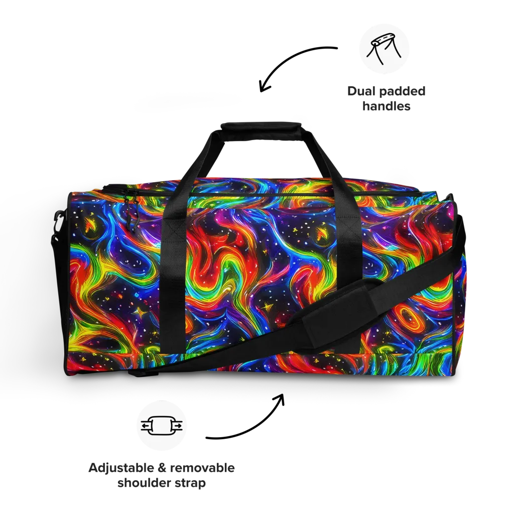 Rainbow Eclipse on Duffle Bag — Front