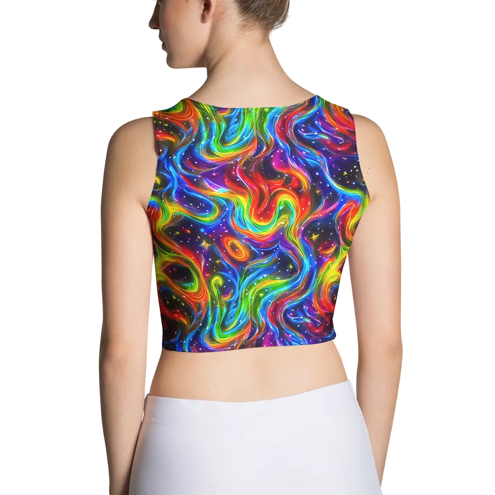 Rainbow Eclipse on Crop Top — Back