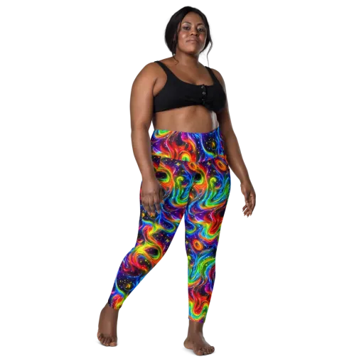 Rainbow Eclipse on a Leggings with Pockets