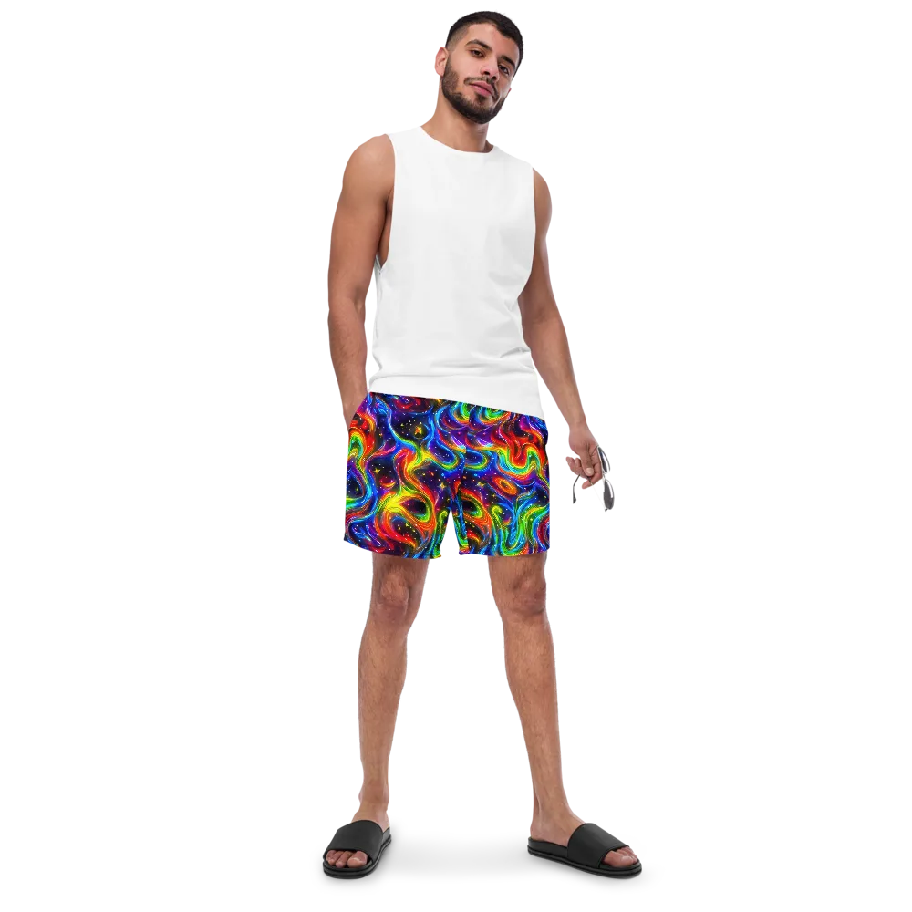 Rainbow Eclipse on Swim Trunks — Front