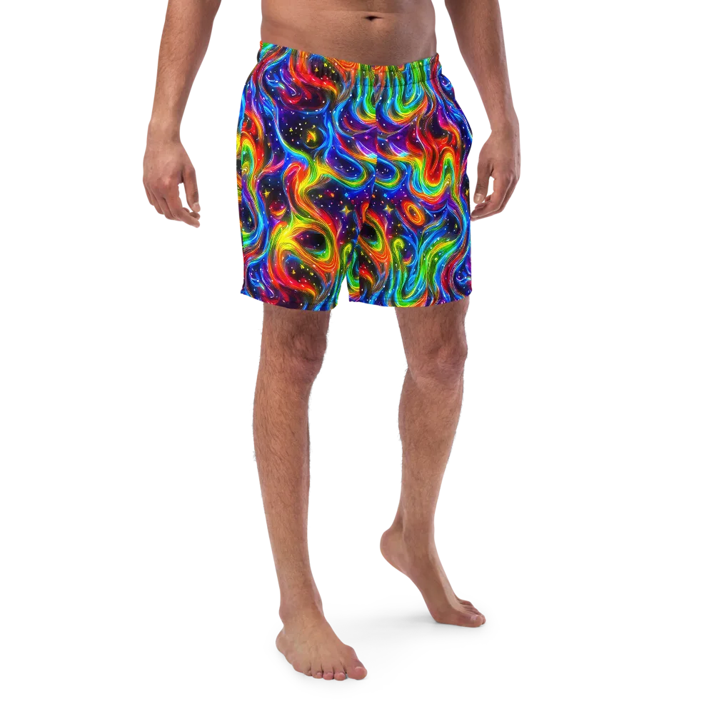 Rainbow Eclipse on Swim Trunks — Front