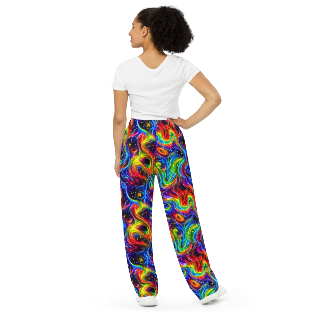 Rainbow Eclipse on Wide-Leg Pants — Back