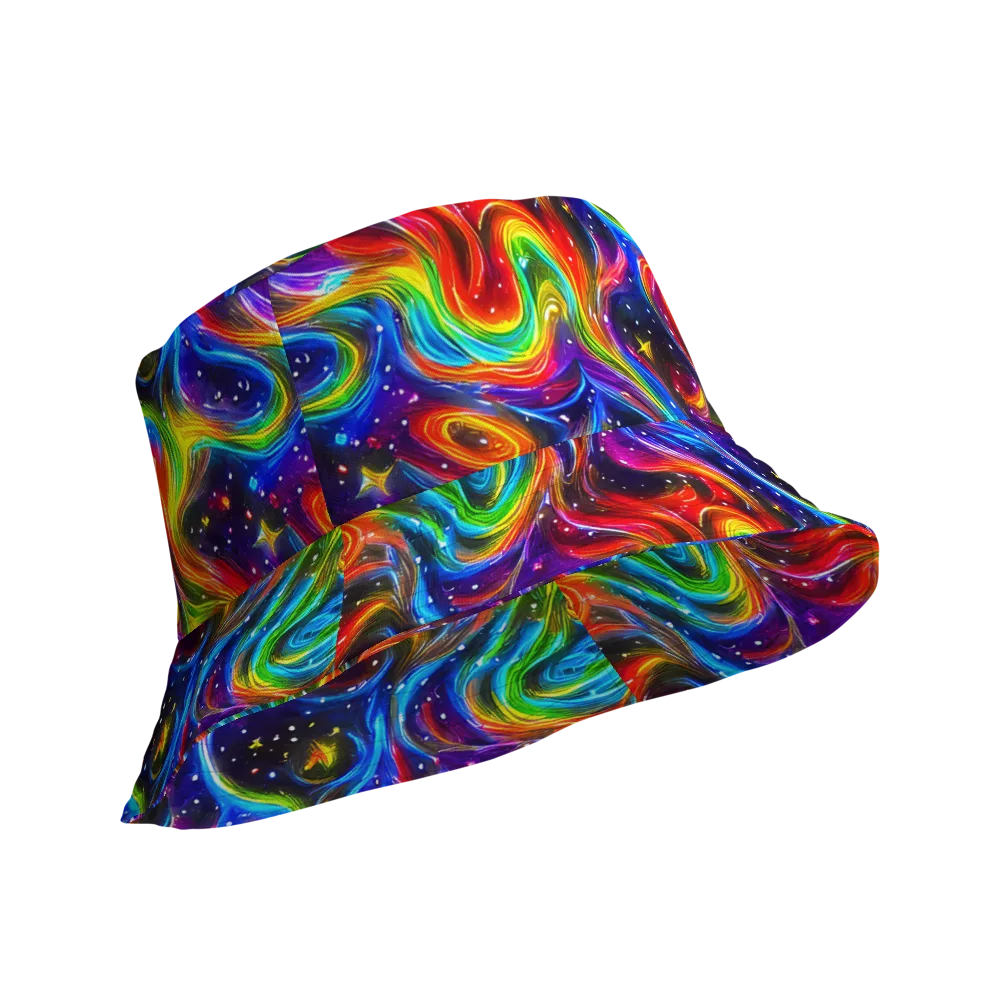 Rainbow Eclipse on Reversible Bucket Hat — Product details Outside