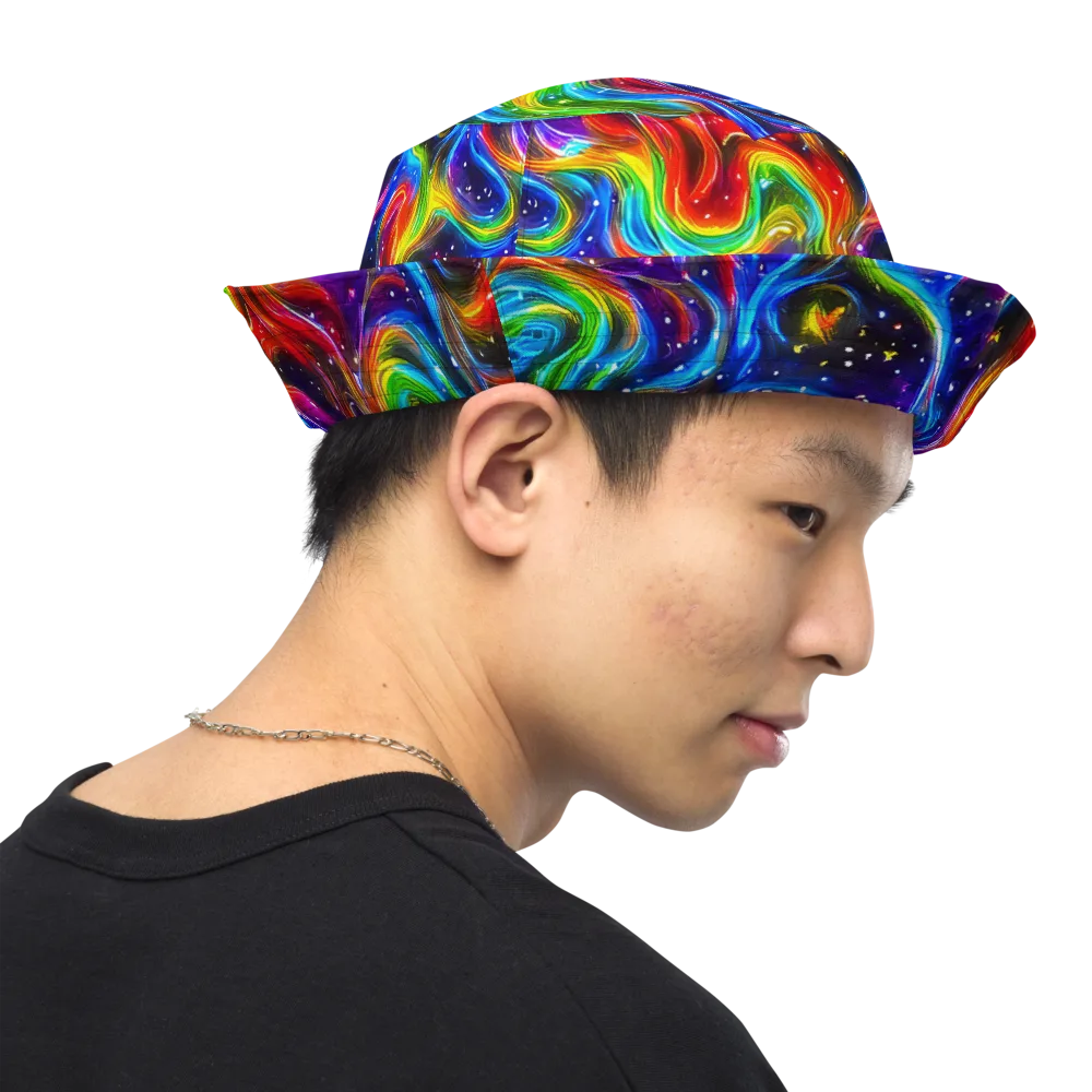 Rainbow Eclipse on Reversible Bucket Hat — Right Outside
