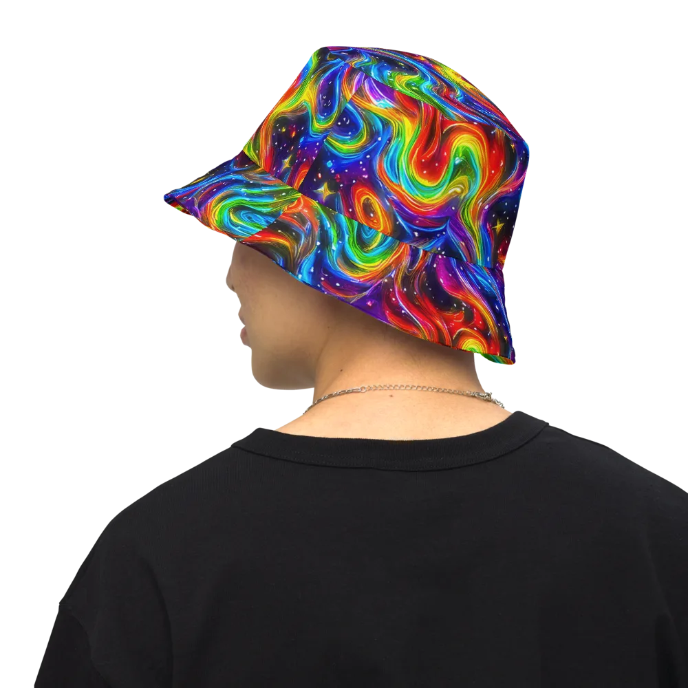 Rainbow Eclipse on Reversible Bucket Hat — Back Inside