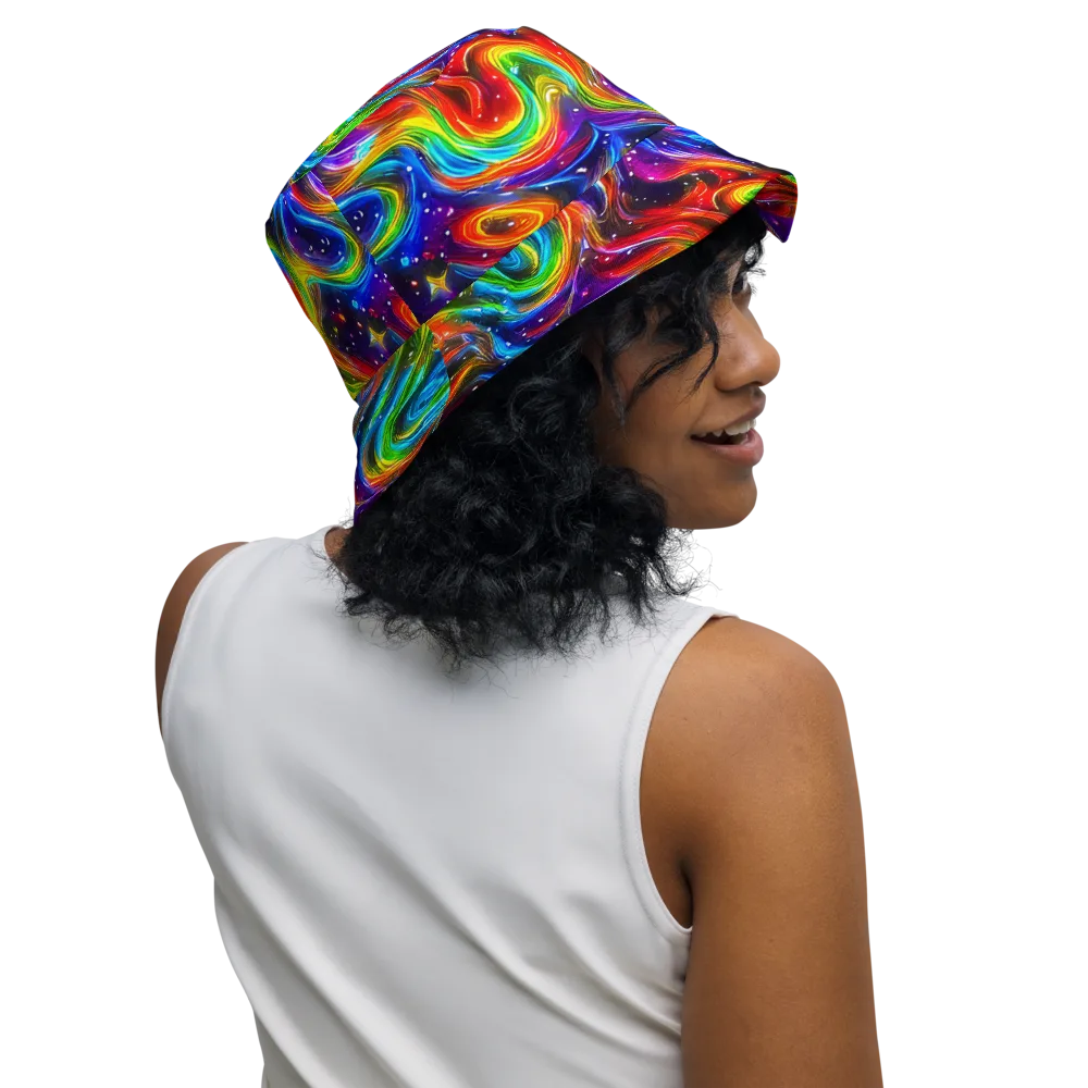 Rainbow Eclipse on Reversible Bucket Hat — Right Outside