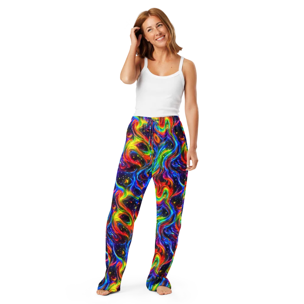 Rainbow Eclipse on Women's Pajama Pants — Front