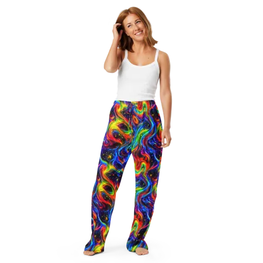 Rainbow Eclipse on a Women's Pajama Pants