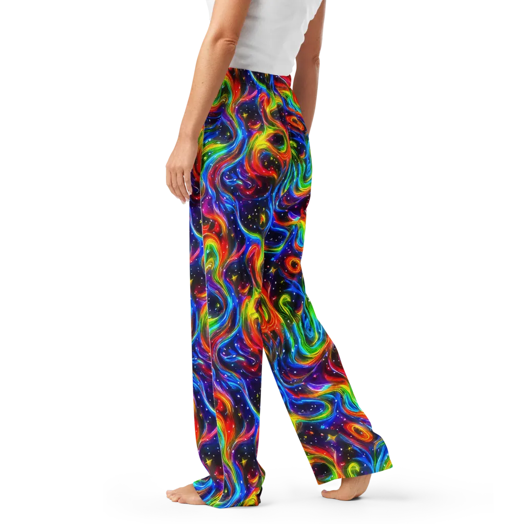 Rainbow Eclipse on Women's Pajama Pants — Left