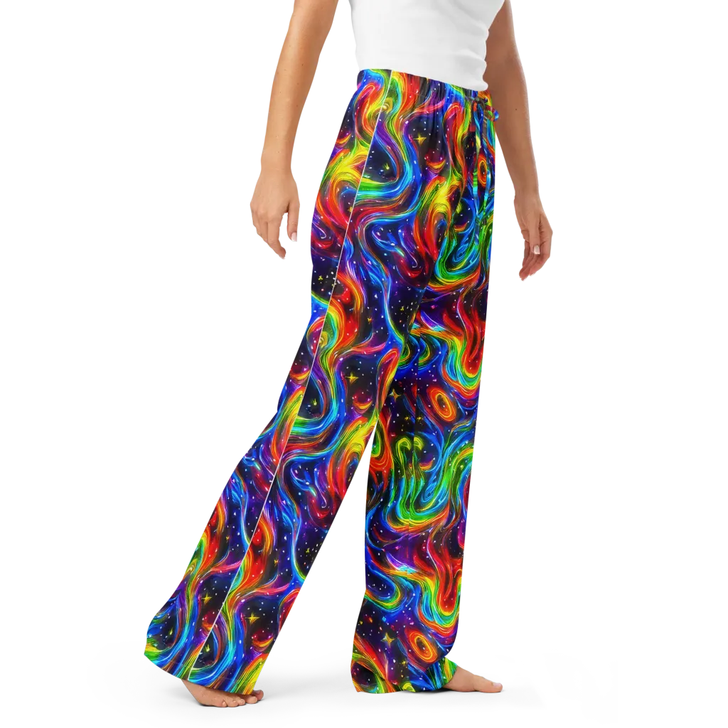 Rainbow Eclipse on Women's Pajama Pants — Right Front