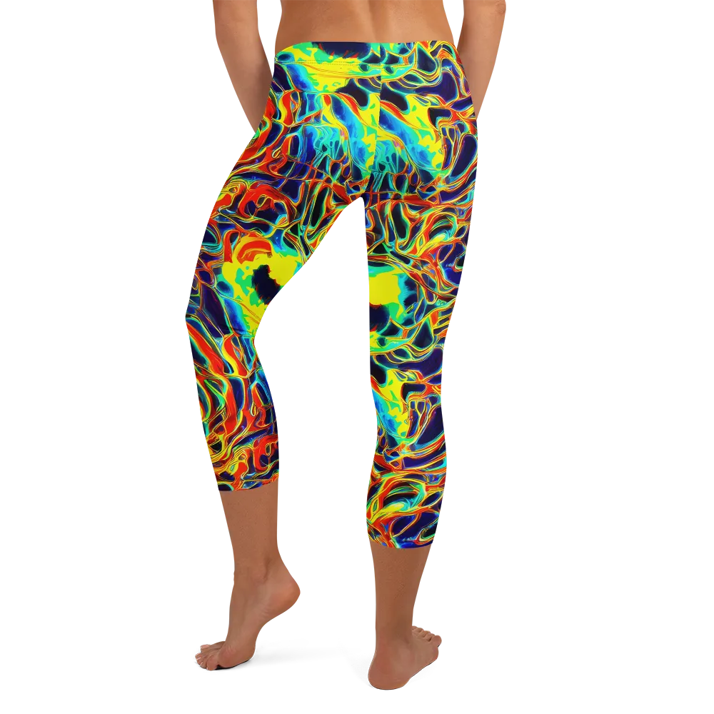 Hypercolor Vortex on Capri Leggings — Back